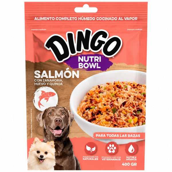 Alimento Humedo Para Perros Dingo Nutri Bowl 400gr Salmon
