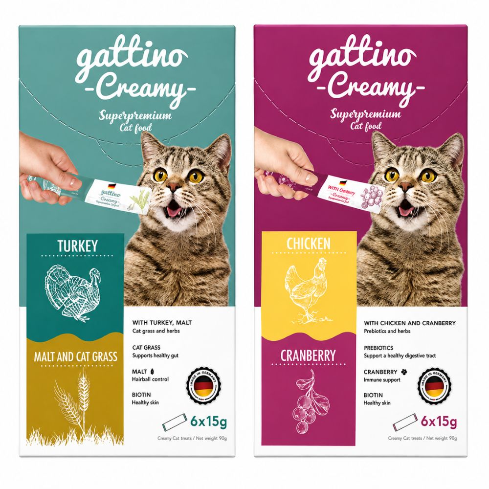 Snack Para Gato Gattino Creamy x6 Tubos