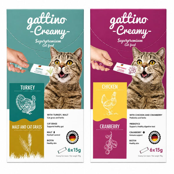 Snack Para Gato Gattino Creamy x6 Tubos
