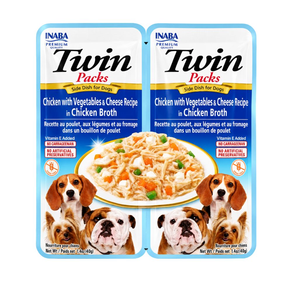 Alimento Humedo Para Perro Inaba Twins Pack Pollo Vegetales Y Queso