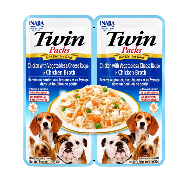 Alimento Humedo Para Perro Inaba Twins Pack Pollo Vegetales Y Queso