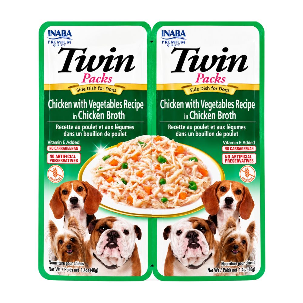Alimento Humedo Para Perro Inaba Twins Pack Pollo Y Vegetales