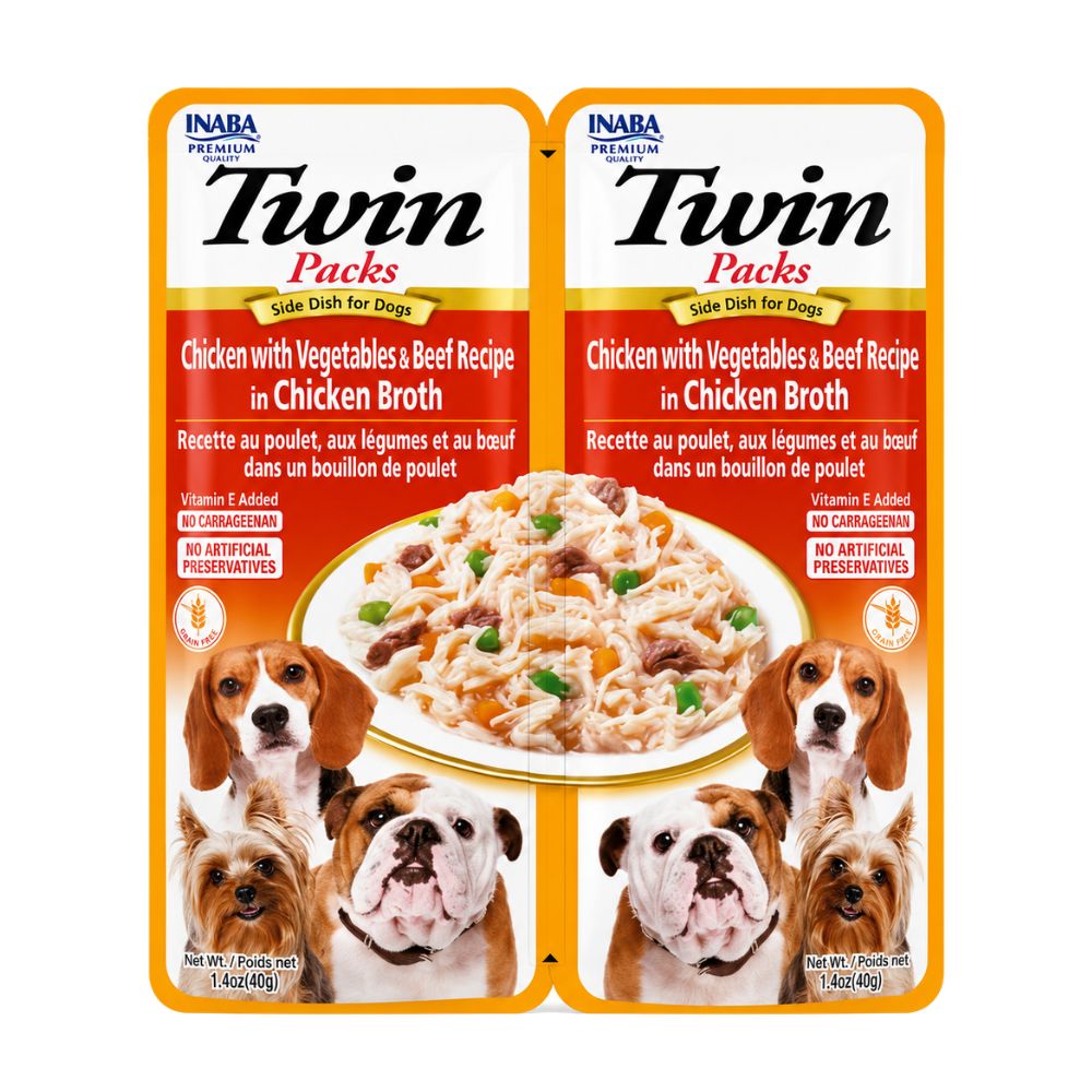 Alimento Humedo Para Perro Inaba Twins Pack Pollo Vegetales Y Carne