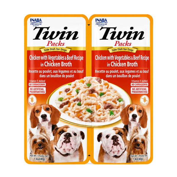 Alimento Humedo Para Perro Inaba Twins Pack Pollo Vegetales Y Carne