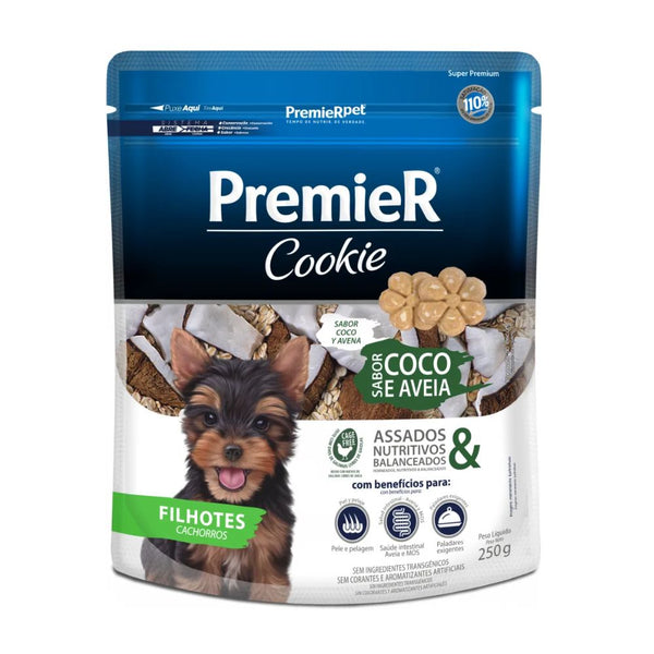 Snack Premier Cookie para Perros Cachorros  Coco y Avena