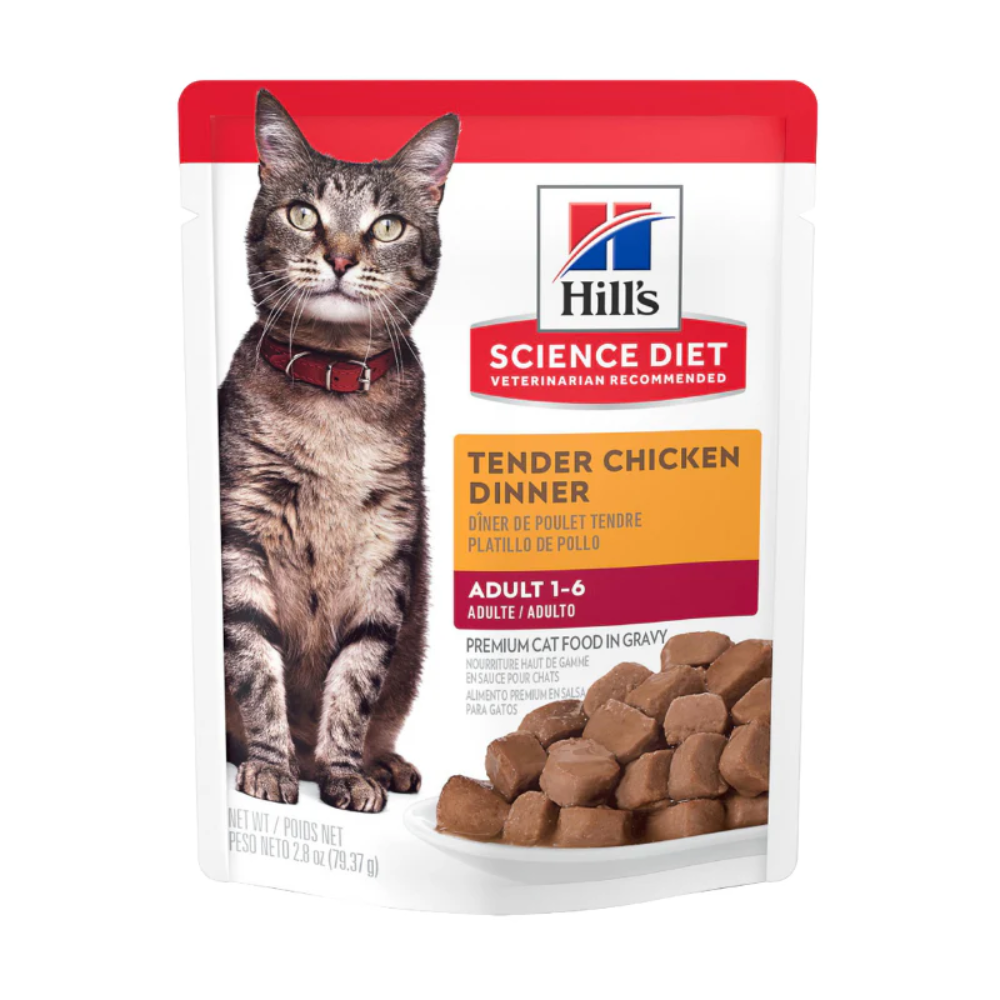 Comida húmeda para gatos adultos 1-6 años sabor pollo 79 gr