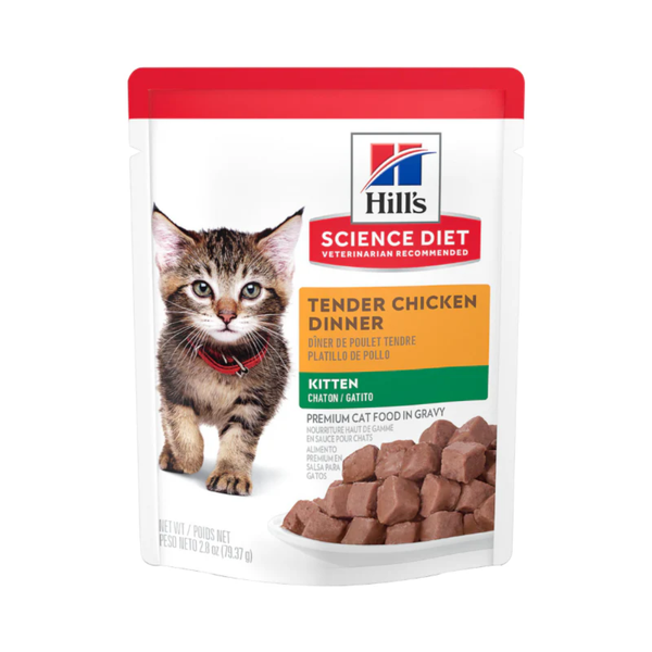 comida húmedo para gatos kitten sabor pollo 79 gr