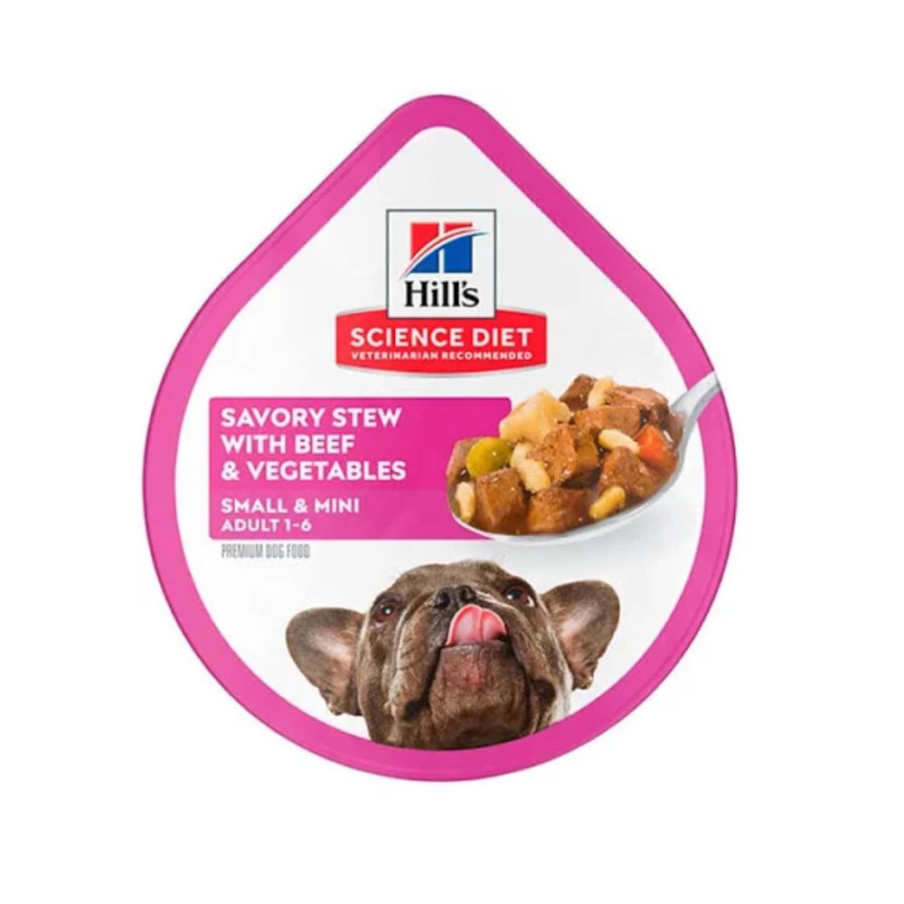 Alimento húmedo hills bandeja para perro small paws sabor carne 99 gr