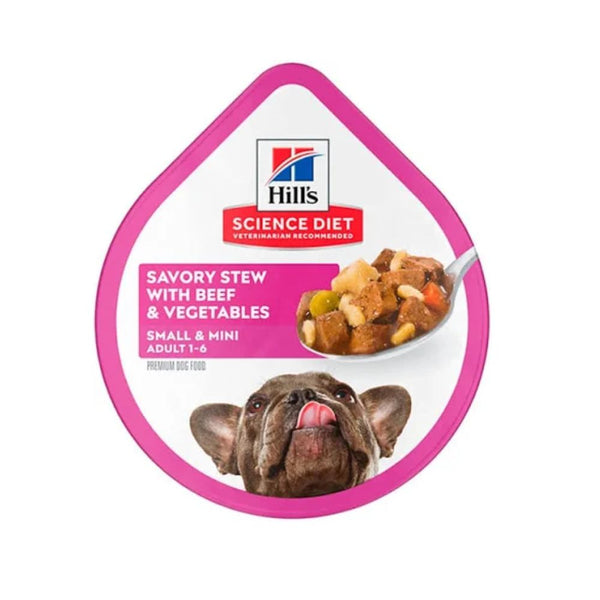 Alimento húmedo hills bandeja para perro small paws sabor carne 99 gr