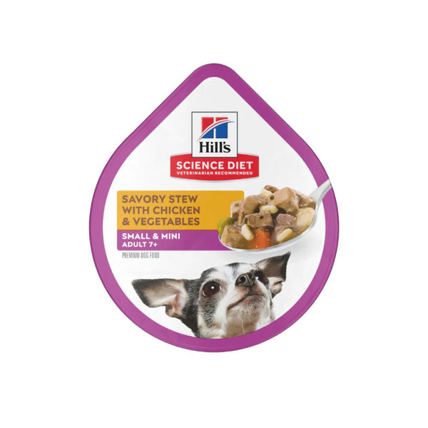 Comida húmeda hills bandeja para perro senior small paws sabor Pollo 99 gr