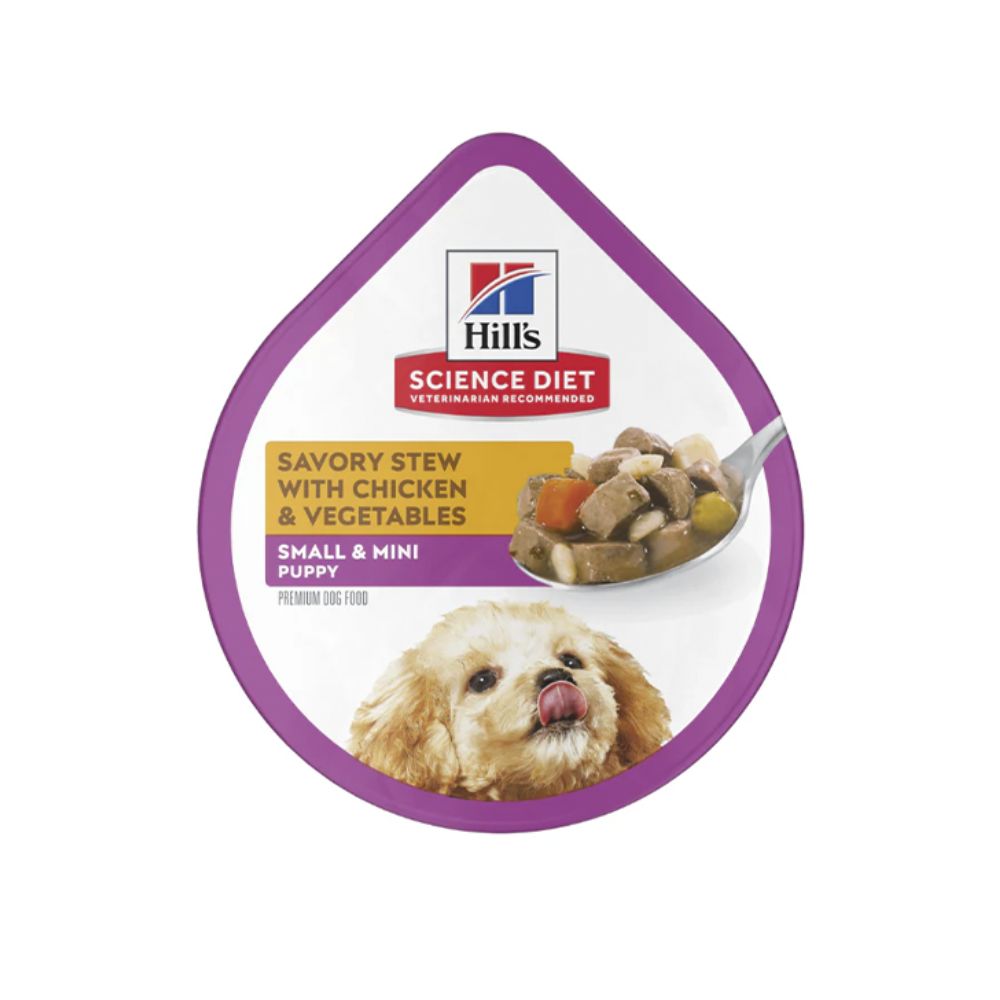 comida húmeda hills bandeja para perro puppy small paws sabor Pollo 99 gr