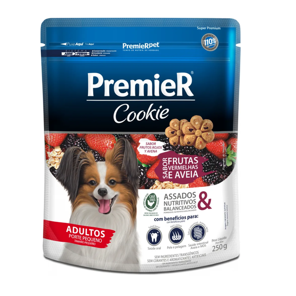 Snack Premier Cookie para Perros Adultos Razas Pequeñas – Frutos Rojos y Avena