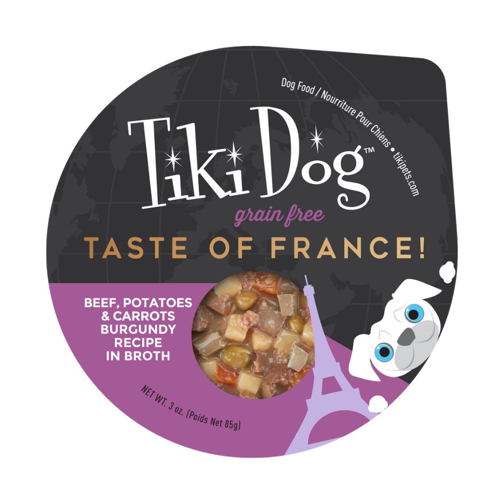 Alimento húmedo para perro Tiki Dog Taste Of France Carne Burgundy 85 gr