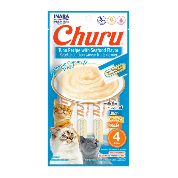Churu Snack Gatos atún con Mariscos  56gr