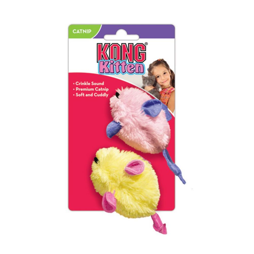 Kong Juguete Peluche Para Gato  Kitten Raton 2 pk- Surtidos