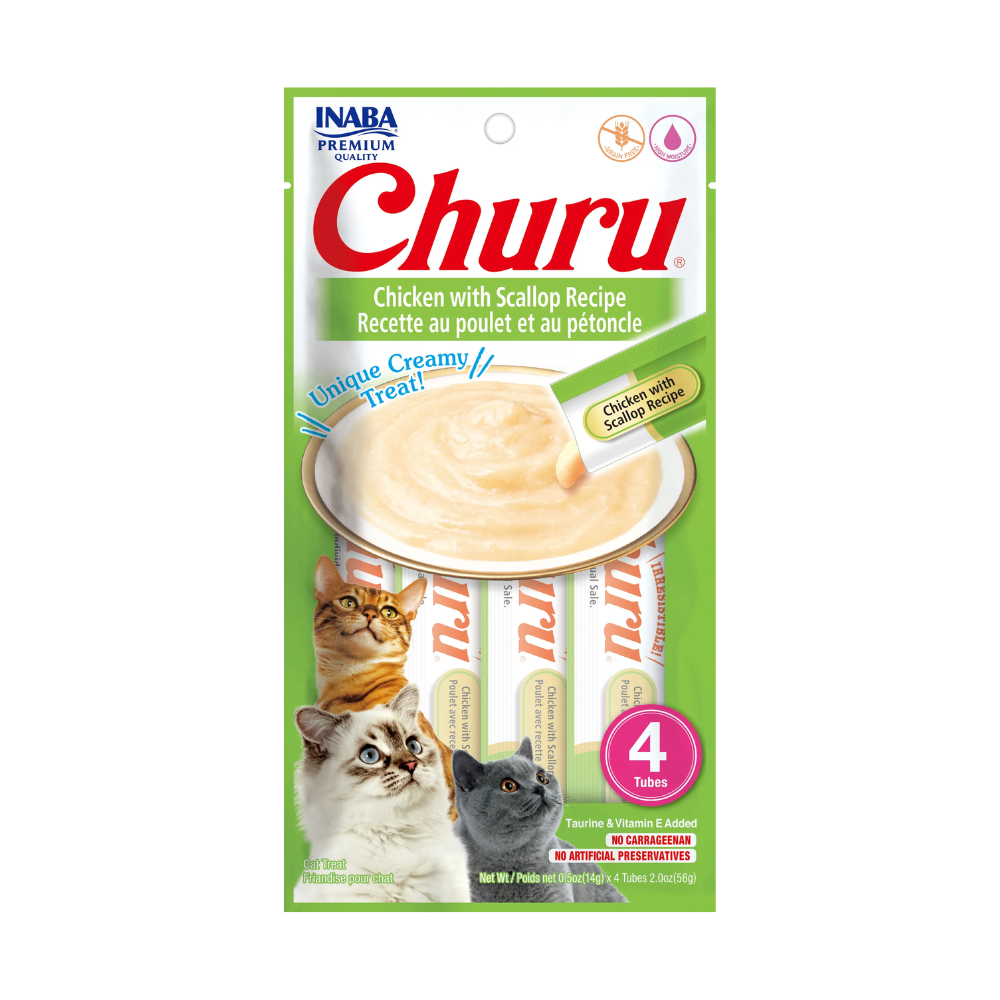 Churu Snack Gatos Pollo Y Scallop  56gr