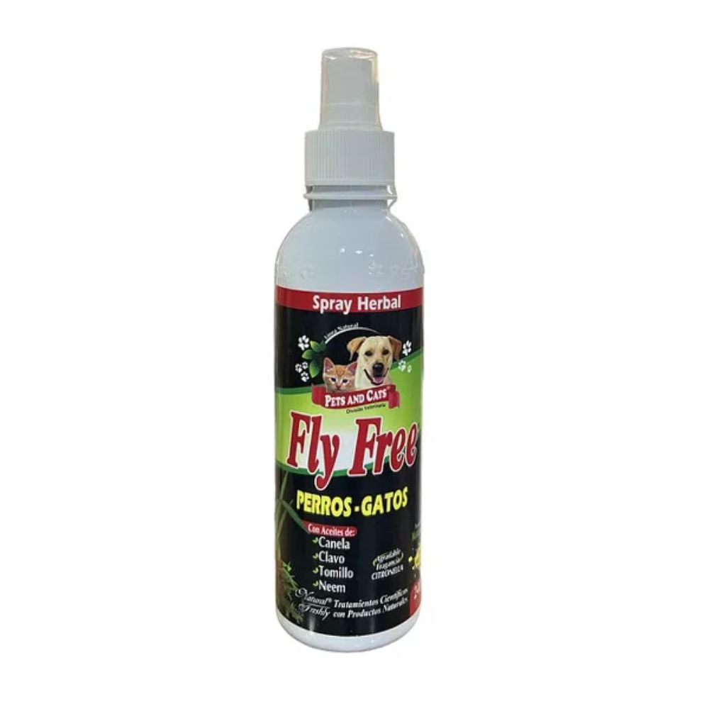 Spray Repelente Herbal Fly Free Perro y Gatos 240 ml