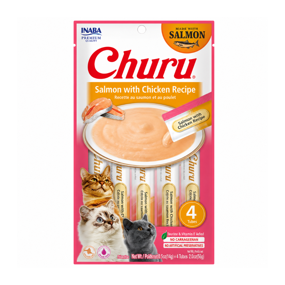 Churu Snack Gatos Salmon y Pollo  56gr