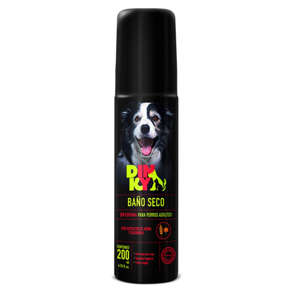 Dinky Baño Seco de Espuma para Perro adulto 200 ml