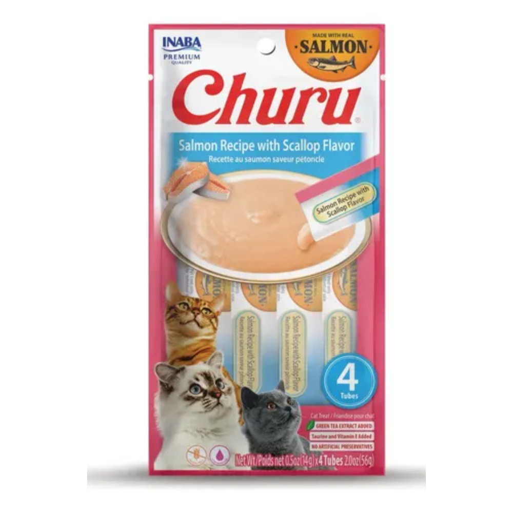 Churu Snack Gatos Salmon y Scallop 56gr