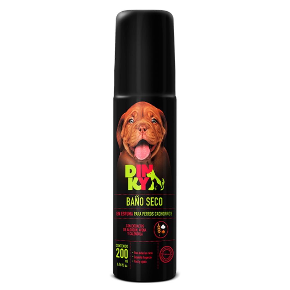 Dinky Baño Seco de Espuma para Perro Cachorro 200 ml