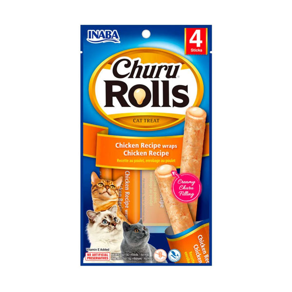 Churu Snack Rolls Gatos Pollo 40 gr