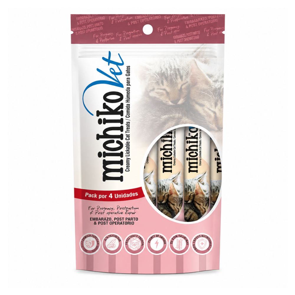 Snack Para Gato Michiko Vet Embarazo, Post Parto y Post Operatorio X 4 und