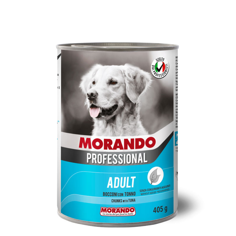 Alimento Humedo para Perro Morando Trozos de Atun 405 Gr