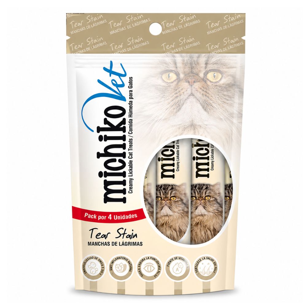 Snack Para Gato Michiko Vet Manchas De Lagrimas X 4 und