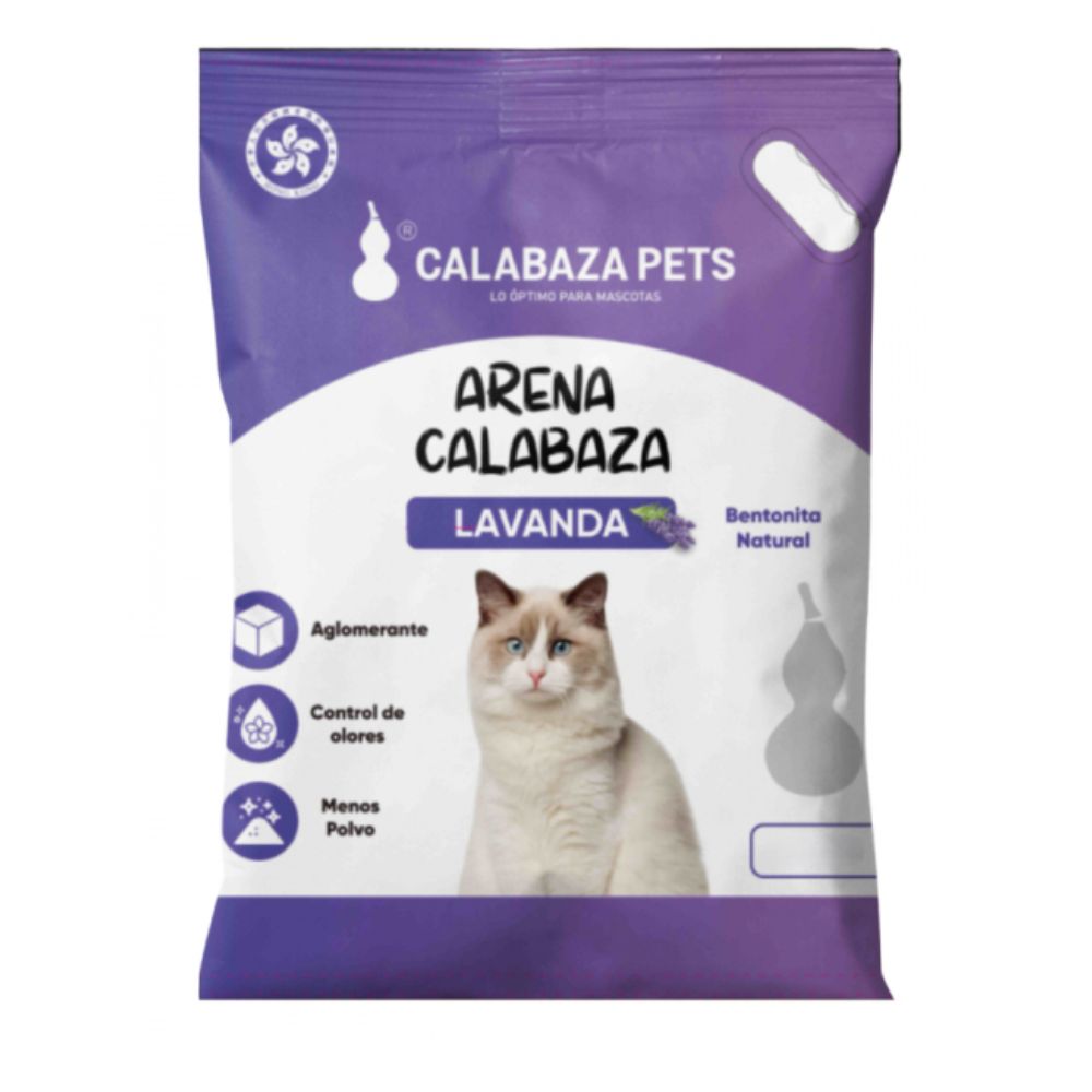 Arena Para Gatos Calabaza Pets Aroma Lavanda 25kg