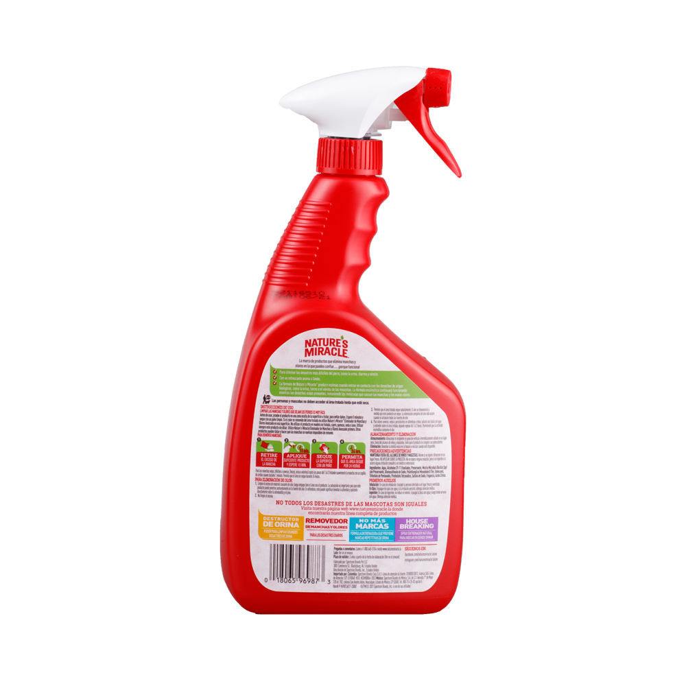 Spray Eliminador de Manchas y olores Nature Miracle Limón 32oz