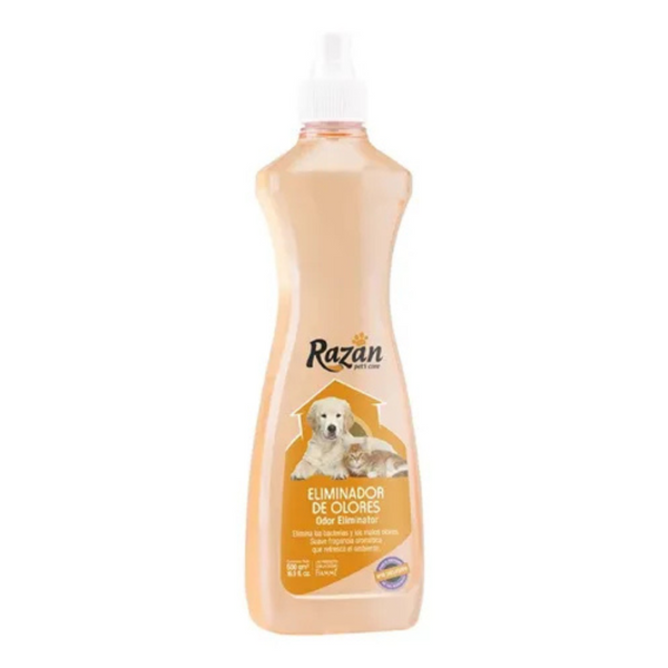 Eliminador de Olores destructor de Orina Mascotas perros Y gatos Spray Antibacterial 500 Ml