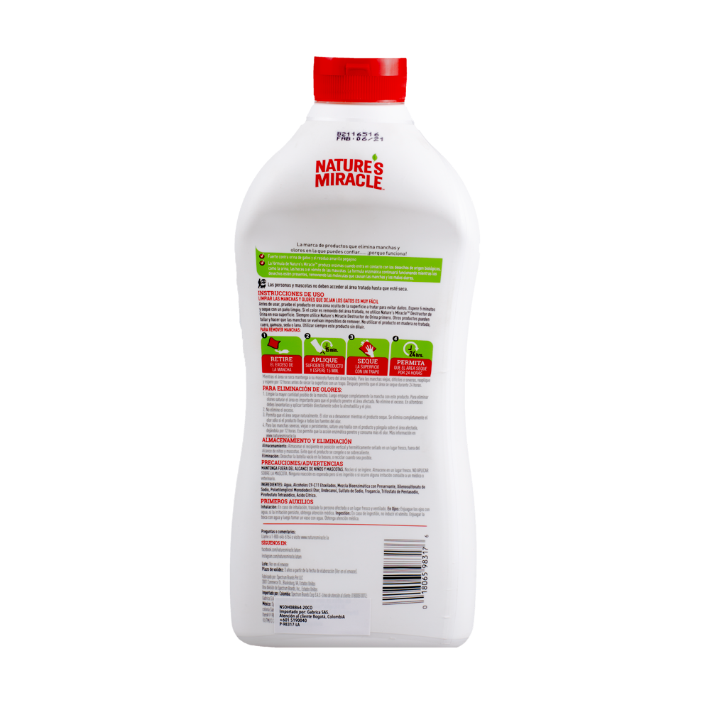 Espuma Destructora De Orina Gato Nature Miracle 32 Onz
