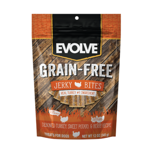 Evolve Dog Snack Grain Free Jerky Pavo 340gr