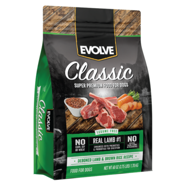 Comida para perros Evolve Dog Classic Cordero
