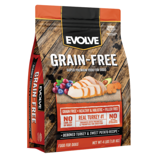 Comida para perros Evolve Dog Grain Free Pavo