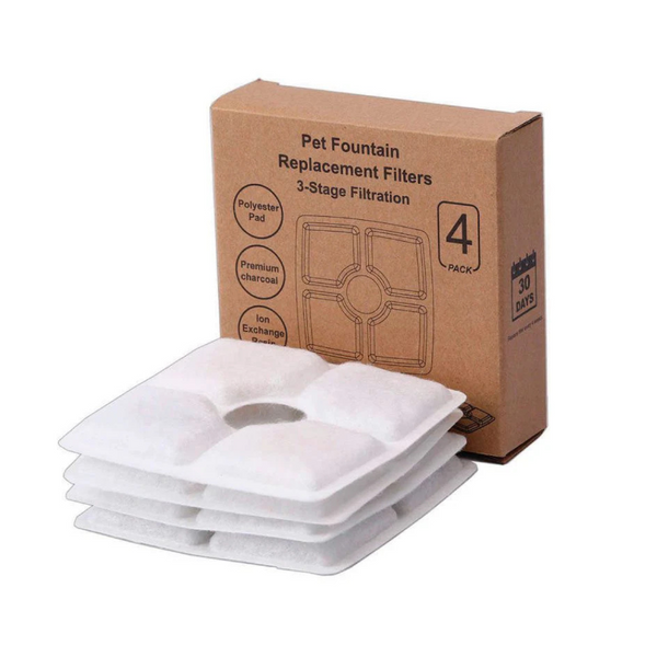 Filtros Cuadrado de fuente para mascotas 4 unidades