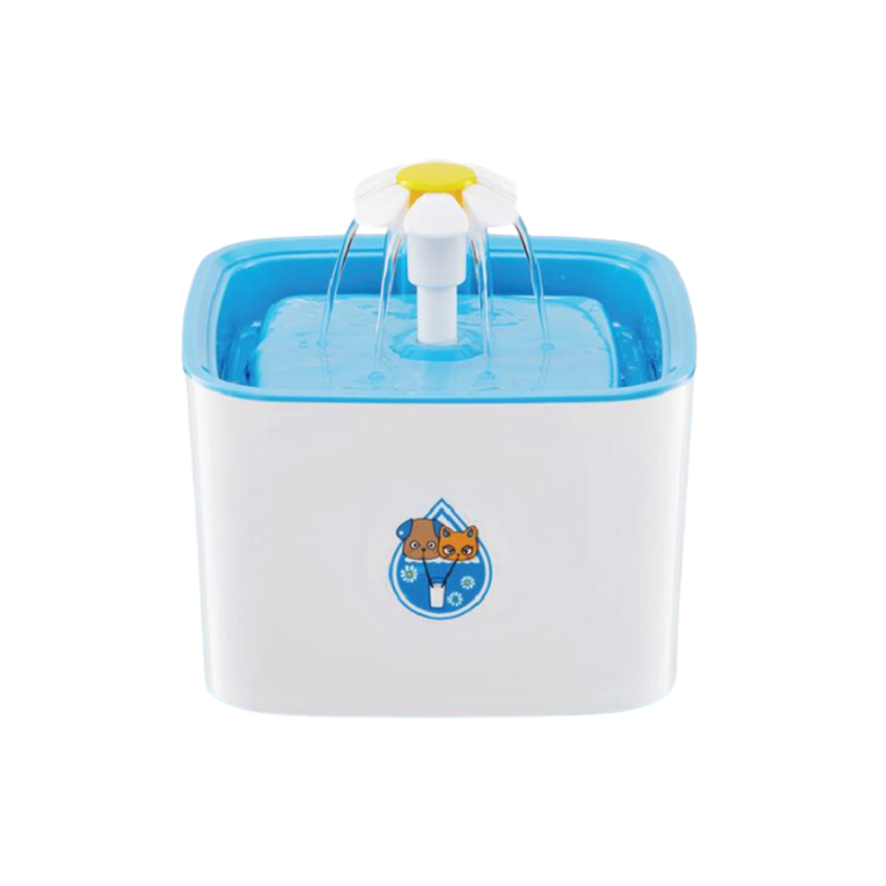 Fuente para mascotas cuadrada con flor 2.5 Lt