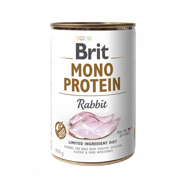 Alimento húmedo para perros BRIT Mono Protein Conejo 400gr