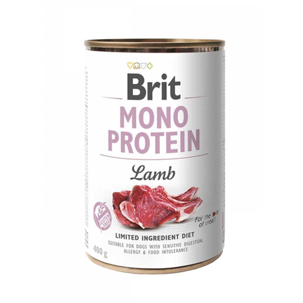 Alimento húmedo para perros BRIT Mono Protein Cordero 400gr