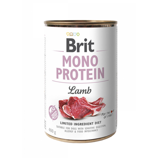 Alimento húmedo para perros BRIT Mono Protein Cordero 400gr