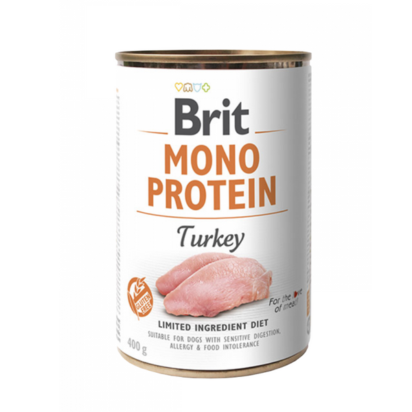 Alimento húmedo para perros BRIT Mono Protein Pavo 400gr