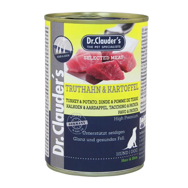 Alimento húmedo para perros Dr Clauder's Pavo y Patata 400gr