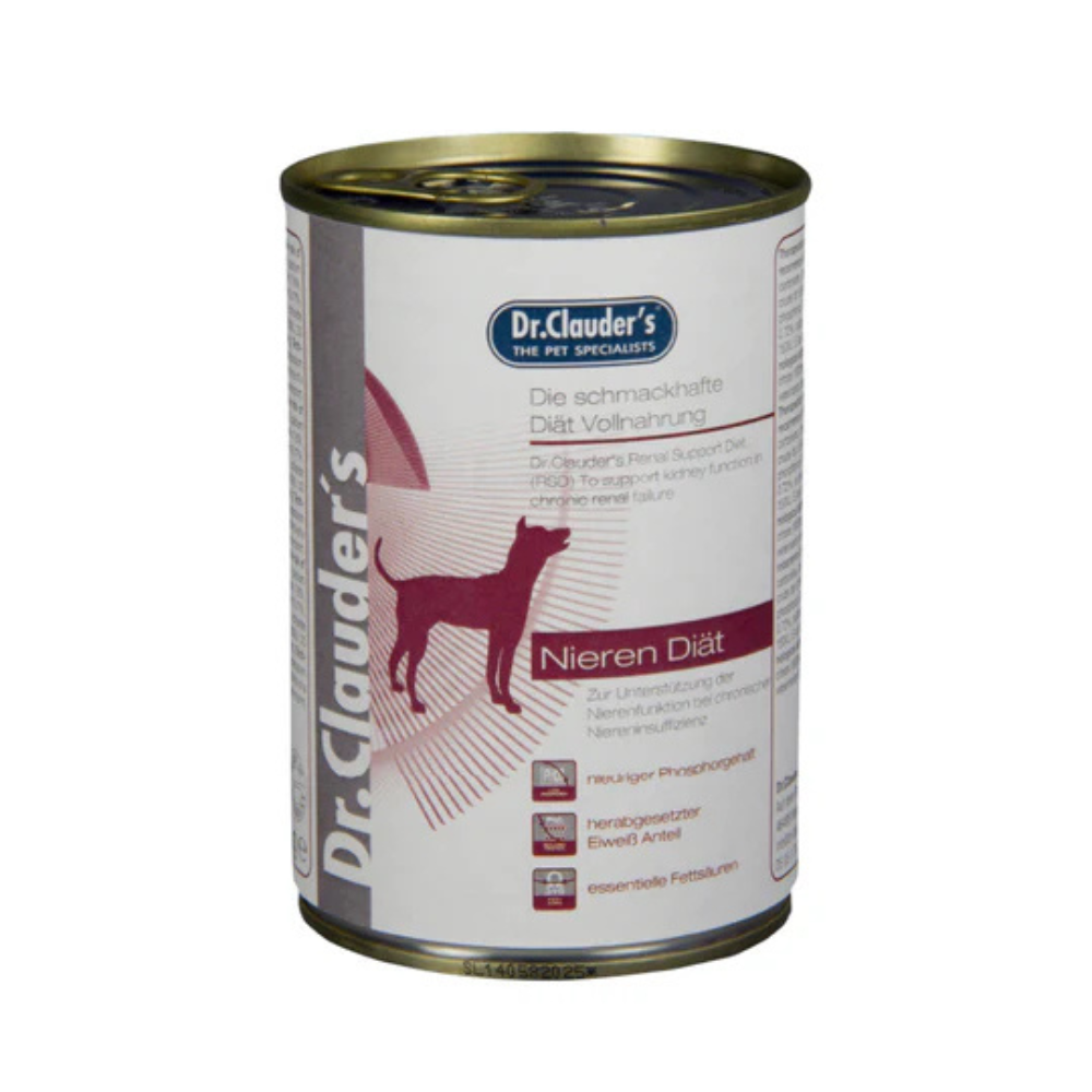 Alimento húmedo para perros Dr Clauder's Cuidado Renal Nieren Diet 400gr