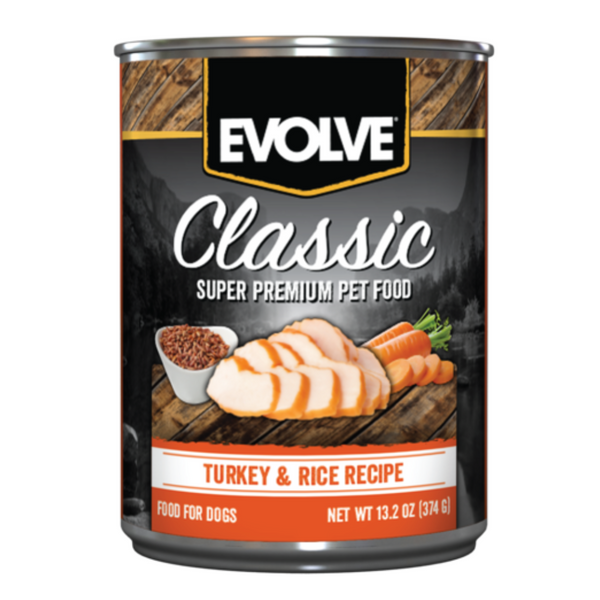 Alimento húmedo para perros Evolve Classic Pavo 374gr