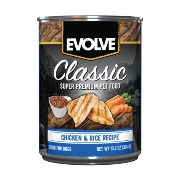 Alimento húmedo para perros Evolve Classic pollo 374gr