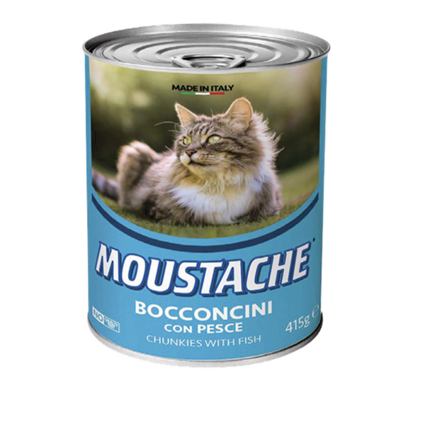 Alimento húmedo para gatos Moustache Lata Pescado 415gr