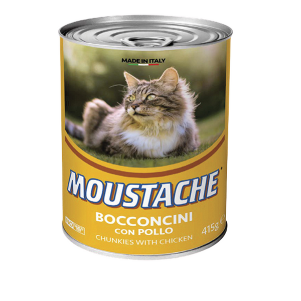 Alimento húmedo para gatos Moustache Lata pollo 415gr