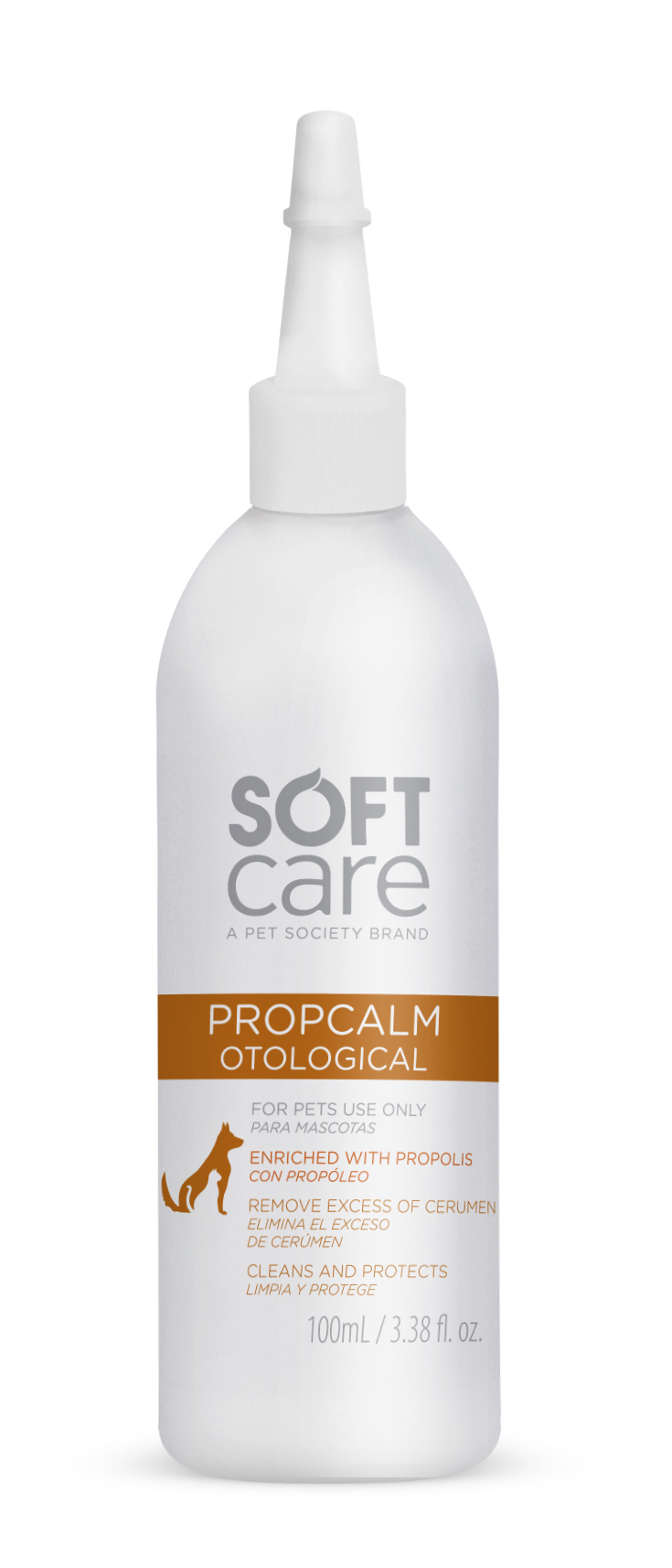 Limpiador de Oidos para Perros y Gatos Soft Care Propcalm otologico 100 ml