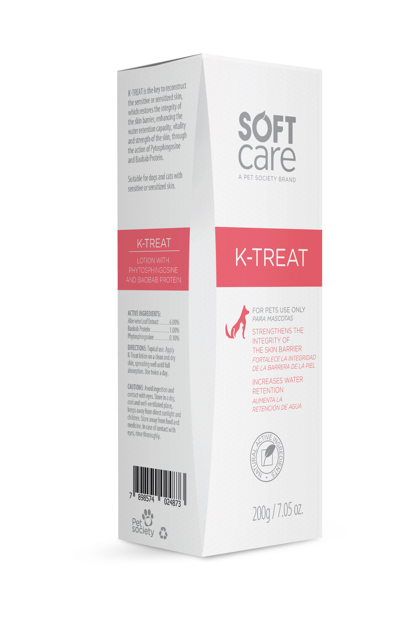 Loción Hidratante para Perros y Gatos Soft Care K-Treat Serum